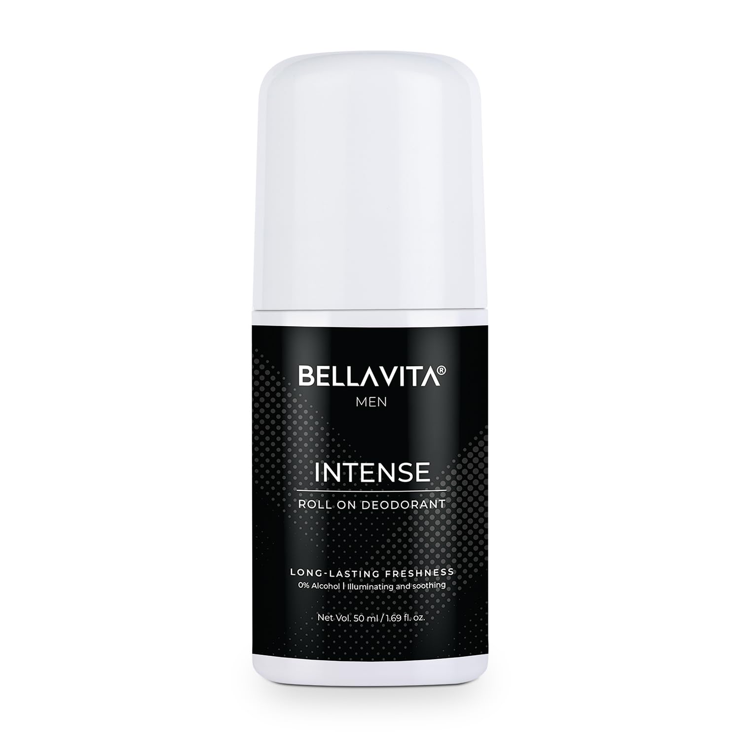 BELLAVITA Intense Natural Underarm Roll On Deodorant for Men, Control Odour, Alcohol-Free, Antiperspirant for Long Lasting Fr