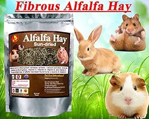 Pet Care International (PCI) Alfalfa Hay for Rabbit, Guinea Pig, Hamster, Sun Dried Diet with Rich in Vitamins D, Minerals & Calcium (400grm)