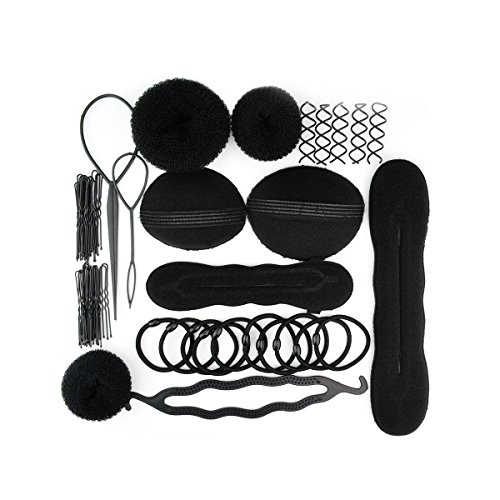 Hair Styling Set, Jmkcoz Hair Styling Accessories Kit Set Hair Bun Former Maker for DIY Hair Style