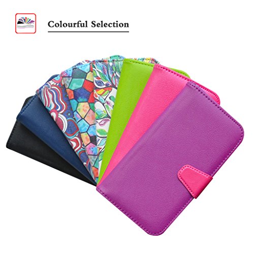 Wiko Harry Funda Mama Mouth PU Cuero Billetera Cartera Monedero Con Soporte Funda Caso Case para Wiko Harry Smartphone Negro