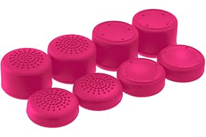 AceShot Thumb Grips (8pc) for Xbox One (Series X, S) by Foamy Lizard – Sweat Free 100% Silicone Precision Raised Antislip Rubber Analog Stick Grips For Xbox One Controller (8 grips) PINK