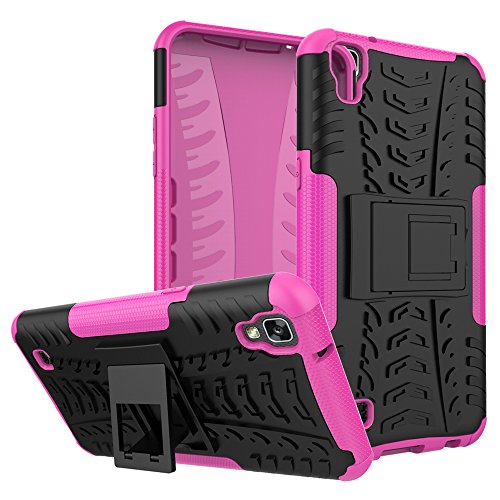 LG X Power Funda Mama Mouth Heavy Duty silicona h  brida con soporte C  scara de Cubierta Protectora de Doble Capa Funda Caso para LG X Power Smartphone 2016 Rosa