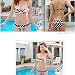 Etosell Sexy Womens 2 Pcs Top+Bottom Swimsuit Bikini Ruffle Polka Dot Swimwear Asian L