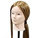 24Inch Hairdressing & Makeup Practice Head Mannequin Doll 30% Real Hair Mannequin Hairdresser Head 27#