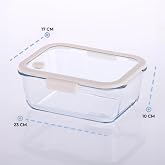 Neoflam Fika Glace Vakumlu Cam Saklama Kabı 1900 ML Bej