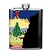 Produktbild Miedhki Flag Map of Vermont Personalised Pocket Hip-Flask Outdoor Portable Flagon for Drinking Whiskey Liquor Alcohol Vodka Flasks 304 Stainless Steel(7oz)