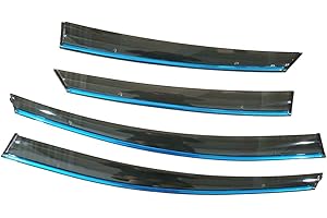 CStern Deflettori Aria Auto Deflettore Pioggia Antivento Paravento Antiturbo Antipioggia Frangivento Parabrezza Finestra Laterale in Vetro Acrilico 4 pezzi per Focus 2012-2018