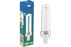 TBE Lighting Lampade a risparmio energetico CFL da 7 W G23 a 2 pin, bianco freddo, 4000 K, 8000 ore, 420 lumen