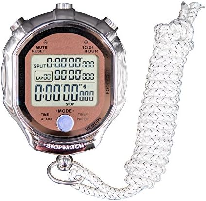 Jacksoo 1/1000 Sport Stopwatch,Digital Display seconds Precision Waterproof Outdoor Electronic Metal Digital Chronograph Timer For Basketball Soccer Football Baseball Outdoor Sports