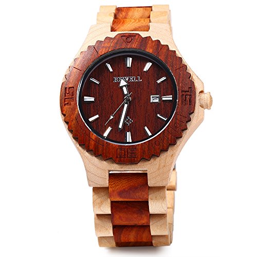 BEWELL ZS-W023B Holz Quartz Watch fr Mnner Datum Display leuchtende Zeiger Collection BEWELL ZS-W023B Holz Quartz Watch fr Mnner Datum Display leuchtende Zeiger Collection
