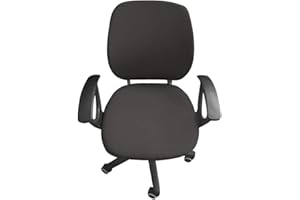 jianyana Fodera per Sedia da Ufficio per Computer Fodera per Sedia Universale Protettiva ed Estensibile Fodera Girevole per Sedia (Grigio)