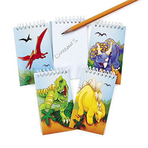 Dino Dinosaurier Notizzettel Notizblock mit 4 Motiven 12 Stück Palandi®