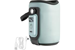 SURAKEY Flaschenwärmer Baby Unterwegs Tragbarer USB Fläschchenwärmer zur Temperaturerhaltung, Babyflaschenwärmer mit Temperatur Display,Erwärmung von Milch und Babynahrung, Baby Flaschenwärmer für Auto Reisen