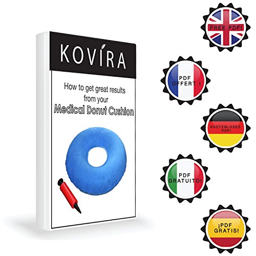 Aufblasbares 38 cm Coccyx Sitzring Sitzkissen Donut Kissen mit Pumpe und Reisetasche von Kovira – Lendenwirbelstütze bei Hämorrhoiden, bei Schwangerschaft, Steißbeinschmerzen, Prostata und Wunden – Für zu Hause, im Auto oder im Büro - 6
