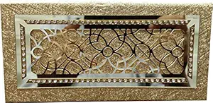 Jain Cards Money Envelope Golden Glass Lazer Cut (1Pc.)