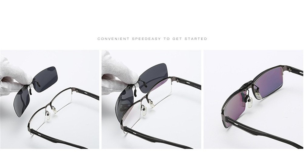 DAUCO-Gafas-de-Sol-Polarizadas-Clip-Lentes-de-Espejo-de-Hombre-Mujer-Unisex-Deportes-YYBG