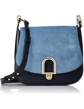 Michael Kors Damen Delfina Saddlebag Umhängetasche, 7.8x23x26 cm