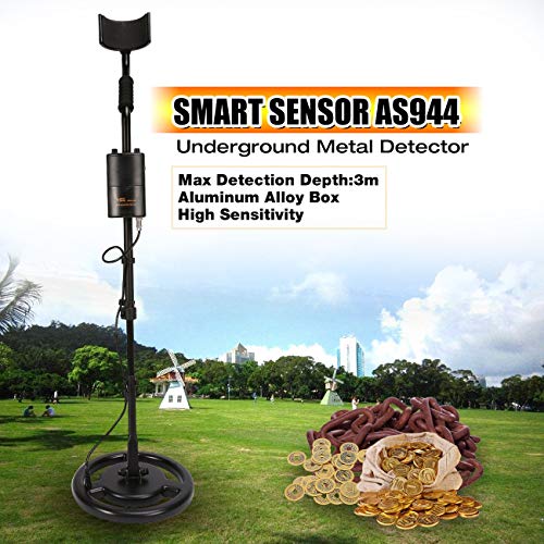 Preisvergleich Produktbild LasVogos SMART Sensor AS944 Professionelle Unterirdische Metalldetektor Einstellbare Gold Silber Finder Schatzjäger Tracker 3 m Tiefe (Farbe: Schwarz)