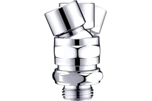 XUTONG Brass Ball Swivel Shower Head Connector, Swivel Shower Head Adapter, Ball Joint for Shower Head, Universal Extension Brushed Nickel