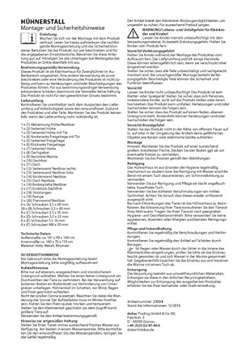 dobar 23034FSC Großer dekorativer Hühnerstall oder Kleintierstall XL mit Freigehege und 3er-Legebox, 180 x 90 x 145 cm, weiß-braun-schwarz - 9