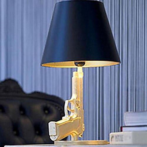 OOFAY Lights Modern Creative Pistol Lamp 42*24cm E27 Metal Resin Table Lamp Baking Varnish Indoor Decoration Gold Chrome Lamp Bedside Desk Study Lamp , gold