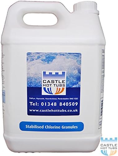 Stabilised Chlorine Granules 5kg +  FREE  TEST STRIPS for hot tubs, spas and pools