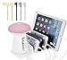 Produktbild 3C-LIFE Universal USB Charging Station, Stand Mounts Holder Charger, 5-Port Charge Docking Station,with Mushroom LED Desk Lamp [Pink,EU Plug]