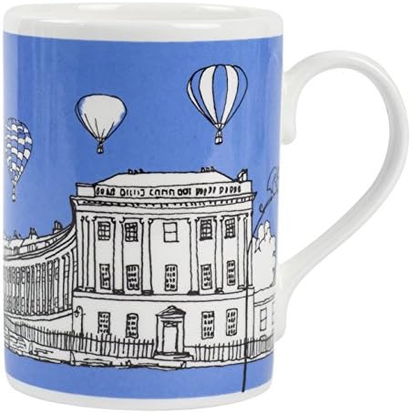 Bath Royal Crescent Bone China Mug (Blue)