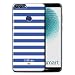 Produktbild Personalisiert Individuell Streifen/Gestreift Hülle für Huawei P Smart/Blau Streifenstern Design/Initiale/Name/Text Schutzhülle/Case/Etui