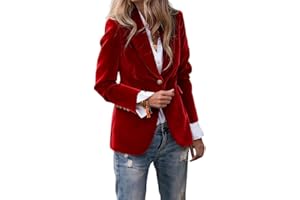 Tomwell Blazer Femme en Velours Côtelé à Manches Longues Veste Costume à Revers Business Devant Ouvert Manteau