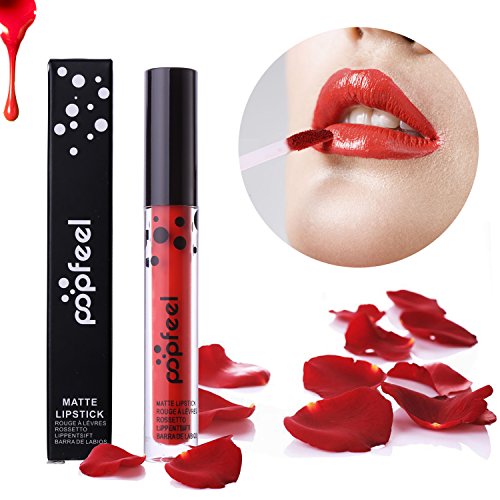 VALUE MAKERS® Matte Liquid Lipsticks, Set aus 8 verschiedenen Farben mit Aufbewahrungstasche – wasserfest, langanhaltend, cremig – 8er Pack Lippenstifte - 3