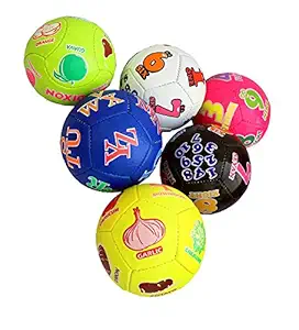 Toyshine Dixon Football Combo (6 Mini Footballs with 1 Pump) Size 1 , Color May Vary (SSTP)