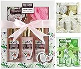 BRUBAKER Cosmetics - Coffret de bain & douche - Noix de coco/Fraise - 5 Pièces - Idée cadeau