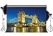 Price comparison product image Sunny Star 7X5FT/210X150cm Vinyl Photography Backdrop Cityscape London Tower Bridge Night View Thames River Wedding Backdrops Seamless Baby Girl Lover Portraits Background Photo Studio Props CA846