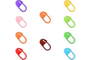 BOUMVID 10 Pièces Marqueur Tricot, Marqueur Crochet, Marqueurs de Mailles Verrouillables, Anneaux Marqueurs Tricot, Marqueur Crochet Tricot pour Crocheté et Projets Tricotés (Couleur Aléatoire)