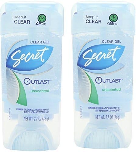 Secret Outlast Antiperspirant/deodorant, Clear Gel, Unscented, 2.7 by Procter And Gamble