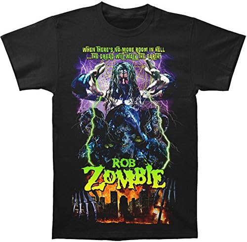 Grossbull Rob Zombie Men's Room In Hell T-shirt Black, CBlack, Large