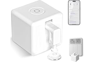 FOUVIN Smart Switch Toggle, Fingerbot Plus Switch Button Pusher Upgrade mit Touch-Steuerung, Kompatibel mit für Smart Life App, Tuya, Alexa, Google Home und Timer-Steuerung