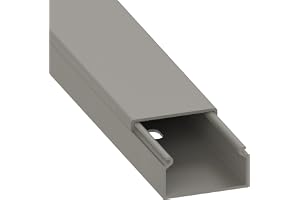 Habengut Kabelkanal (med monteringshål i marken) 15 x 30 mm av PVC, färg: grå, längd 1 m