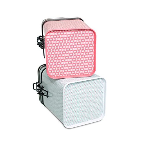 3er Set Teedosen, Vorratsdosen BELLA, rosa + blau + rot, für je 150 g, Eigenart - 3