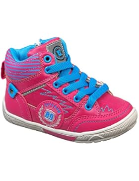 GIBRA® Kinder Sportschuhe, mit Reißverschluss an der Seite, pink/blau, Gr. 25-36