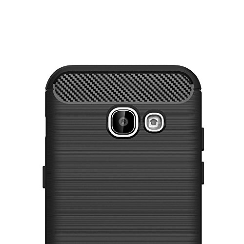 Samsung Galaxy A3 2017 Hülle Case, Elekin Soft-Flex Capsule Premium Schwarz TPU Handyhülle Schutzhülle Schmaler Telefonschutz für das Samsung Galaxy A3 2017 – Schwarz - 5