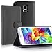 Produktbild subtel® Smart Case für Samsung Galaxy S5 / S5 Neo (SM-G900H / SM-G900F / SM-G903F) Kunstleder Tasche mit Standfunktion Flip Cover Schutzhülle Etui schwarz