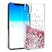 Produktbild KOUYI iPhone XR Hülle Glitzer, Luxus Fließen Flüssig Glitzer 3D Bling Dynamisch Silikon Weich Flexible TPU Kreativ Shiny Glitter Cover Beschützer für Apple iPhone XS/iPhone XR (Roségold)