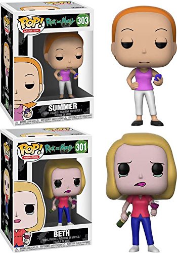 Funko POP! Rick & Morty: Summer + Beth – Stylized Vinyl Figure Set N
