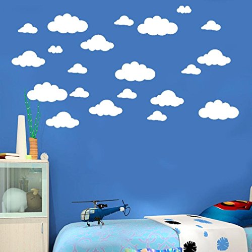 igemy 31pcs/Set DIY grandes nubes 4 - 10 inch pared habitación de los niños decoración del hogar arte Adhesivos de pared vinilo adhesivo extraíble