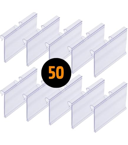 Soportes De Plástico Transparente Para Etiquetas De Precio - 70 X 42 Mm, Pack De 50 Unidades