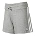 Produktbild Adidas Ess 3s Knit Shorts Damen Shorts 3stripes Hotpants Sporthosen Jogginghosen Freizeithosen Turnhosen Trainingshosen Performance Essentials Frauen grau weiss 48