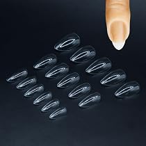 Press On Nails EXTRA KURZ – 800 Nageltips In Mandelform, Durchsichtig – Für Gelnägel & Acrylnägel