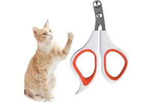 KSJEHW krallenschere Katzen, Edelstahl Krallenschneider,Sichere, Komfortable und Langlebige nagelschere für Kätzchen, Kaninchen und Kleintiere,Ergonomisches Design